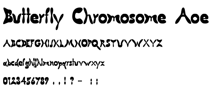 Butterfly Chromosome AOE font